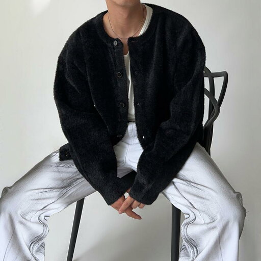 秋冬 コーデ メンズ 服 シンプル ファッション オシャレ 大人 かっこいい 大きいサイズ ストリート 紳士服 ハイエンド 黒 ラウンドネックニット カーディガン セーター ジャケット 秋冬 コーデ メンズ 服 シンプル ファッション オシャレ 大人 かっこいい 大きいサイズ ストリート 紳士服 ハイエンド 黒 ラウンドネックニット カーディガン セーター ジャケット