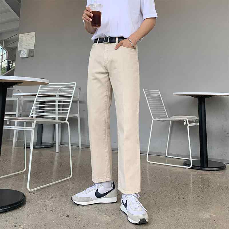 秋冬 コーデ メンズ 服 シンプル ファッション オシャレ 大人 かっこいい 大きいサイズ ストリート 紳士服 レトロ ジーンズ シンプル 縦 ストレート パンツ 韓国スタイル ゆったり 快適 カジュアル