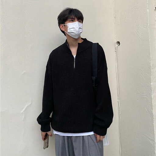 秋冬 コーデ メンズ 服 シンプル ファッション オシャレ 大人 かっこいい 大きいサイズ ストリート 紳士服 プルオーバー セーター 韓国スタイル カジュアル 長袖 ゆったり ハイネック ハーフ ジッパー 秋冬 コーデ メンズ 服 シンプル ファッション オシャレ 大人 かっこいい 大きいサイズ ストリート 紳士服 プルオーバー セーター 韓国スタイル カジュアル 長袖 ゆったり ハイネック ハーフ ジッパー