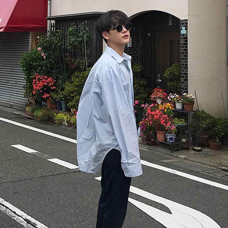秋冬 コーデ メンズ 服 シンプル ファッション オシャレ 大人 かっこいい 大きいサイズ ストリート 紳士服 長袖 シャツ ハイエンド 無地 トップス(4)