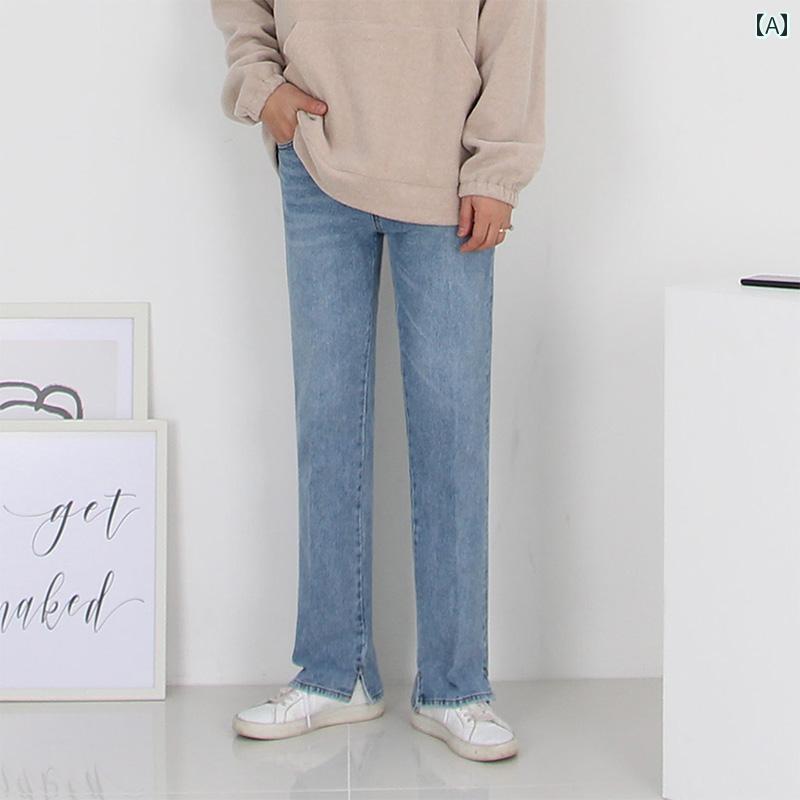 秋冬 コーデ メンズ 服 シンプル ファッション オシャレ 大人 かっこいい 大きいサイズ ストリート 紳士服 ジーンズ 薄手 ストレート パンツ ライト カラー