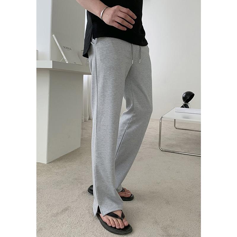 秋冬 コーデ メンズ 服 シンプル ファッション オシャレ 大人 かっこいい 大きいサイズ ストリート 紳士服 スウェット パンツ 薄手 ストレート カジュアル パンツ シンプル 快適 スリット(4.0)