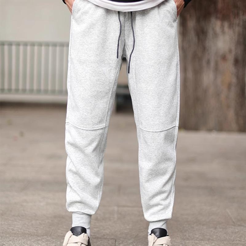 秋冬 コーデ メンズ 服 シンプル ファッション オシャレ 大人 かっこいい 大きいサイズ ストリート 紳士服 ヘビースウェット パンツ カジュアル スポーツ ロング