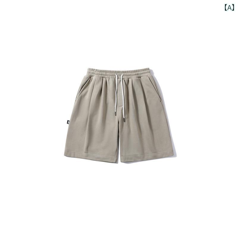メンズ ハーフパンツ ゆったり ニット カジュアル シンプル 夏 - 2
