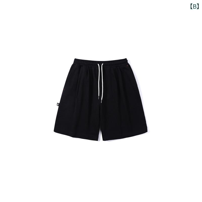 メンズ ハーフパンツ ゆったり ニット カジュアル シンプル 夏 - 3
