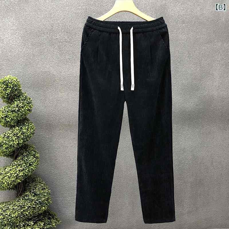 秋冬 コーデ メンズ 服 シンプル ファッション オシャレ 大人 かっこいい 大きいサイズ ストリート 紳士服 快適 ピンストライプ カジュアル パンツ ストレート ハイエンド