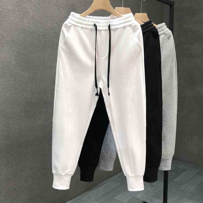 秋冬 コーデ メンズ 服 シンプル ファッション オシャレ 大人 かっこいい 大きいサイズ ストリート 紳士服 シンプル 無地 パンツ ベルベット カジュアル スポーツ