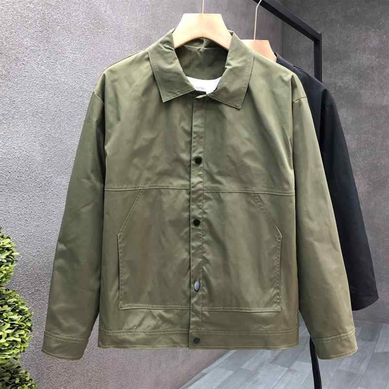 秋冬 コーデ メンズ 服 シンプル ファッション オシャレ 大人 かっこいい 大きいサイズ ストリート 紳士服 英国風 グリーン ジャケット 薄手 トップス カジュアル 服