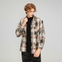 秋冬 コーデ メンズ 服 シンプル ファッション オシャレ 大人 かっこいい 大きいサイズ ストリート 紳士服 アシンメトリー チェック柄 シャツ ダメージ加工 ウォッシュ加工 カジュアル ジャケット