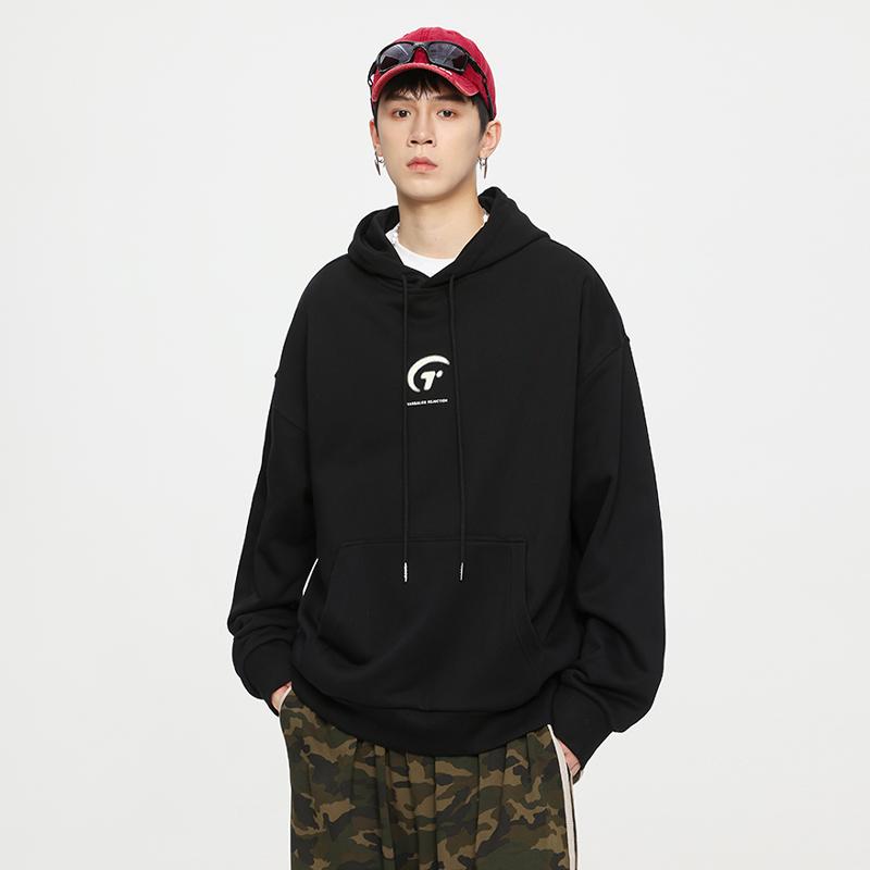 秋冬 コーデ メンズ 服 シンプル ファッション オシャレ 大人 かっこいい 大きいサイズ ストリート 紳士服 アメリカン レター プリント フード付き スウェットシャツ ストリート 綿 レトロ カジュアル 長袖