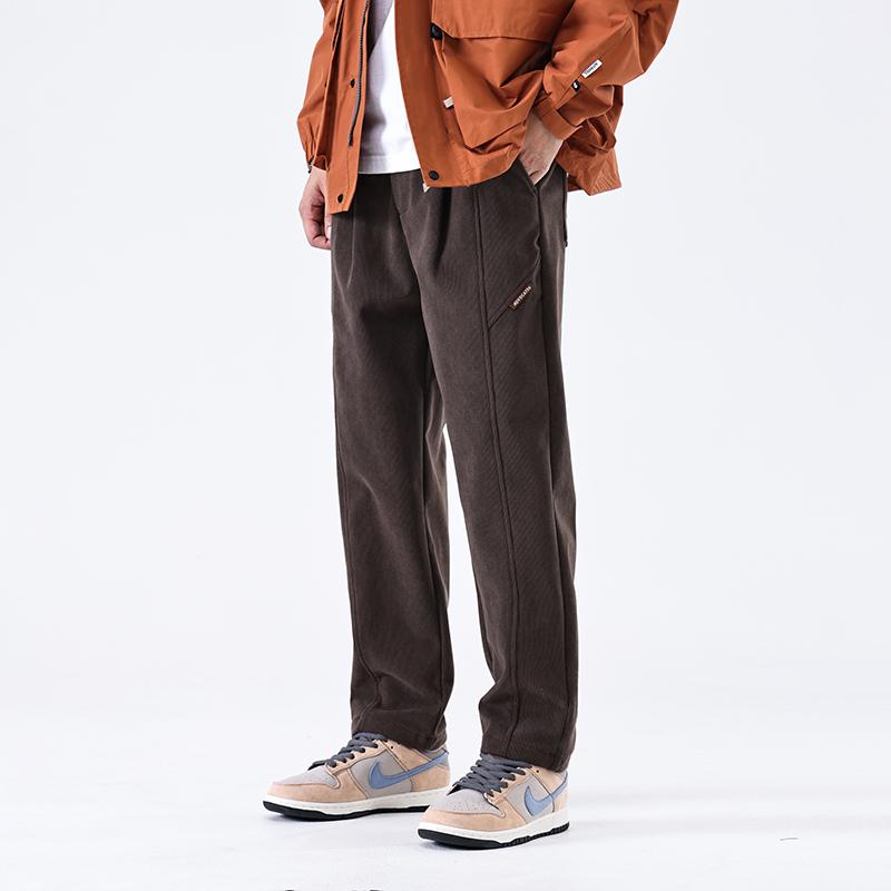 秋冬 コーデ メンズ 服 シンプル ファッション オシャレ 大人 かっこいい 大きいサイズ ストリート 紳士服 ワイド レッグ カジュアル パンツ ゆったり シンプル ストレート スポーツ