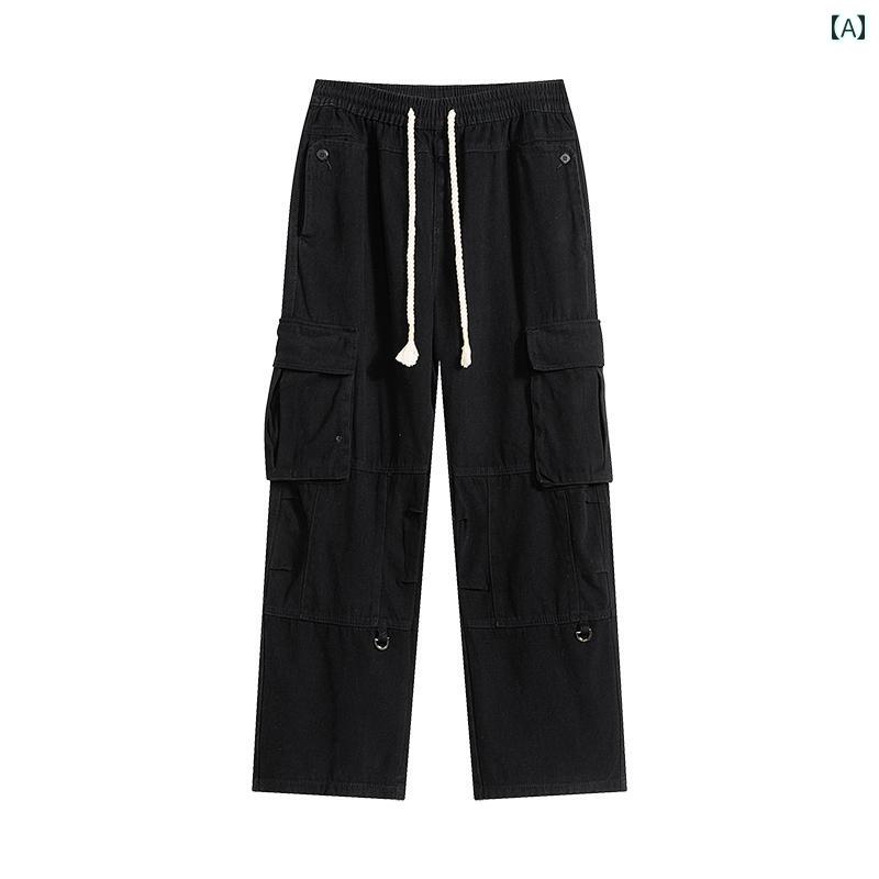 秋冬 コーデ メンズ 服 シンプル ファッション オシャレ 大人 かっこいい 大きいサイズ ストリート 紳士服 レトロ スウェット パンツ カジュアル 綿 ストレート ロング パンツ