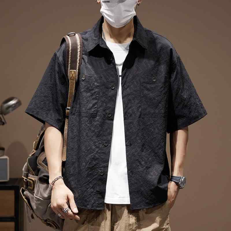 秋冬 コーデ メンズ 服 シンプル ファッション オシャレ 大人 かっこいい 大きいサイズ ストリート 紳士服 ハワイアン シーサイド 半袖 シャツ ジャケット ハイエンド 服