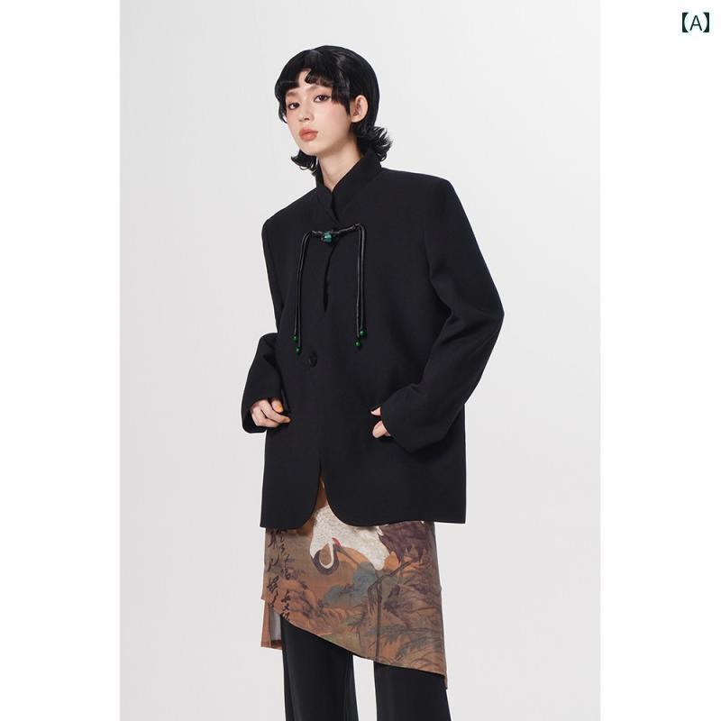 秋服 レディース ファッション オシャレ カワイイ シンプル 大人カワイイ 大きいサイズ グリーン ビーズ バックル スーツ ジャケット