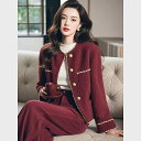 秋服 レディース ファッション オシャレ カワイイ シンプル 大人カワイイ 大きいサイズ ハイエンド レッド トップス ラムウール コート