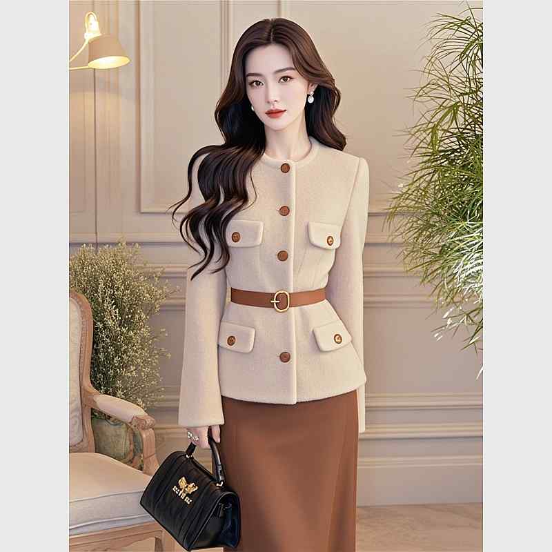秋服 レディース ファッション オシャレ カワイイ シンプル 大人カワイイ 大きいサイズ ハイエンド ジャケット スカート スーツ