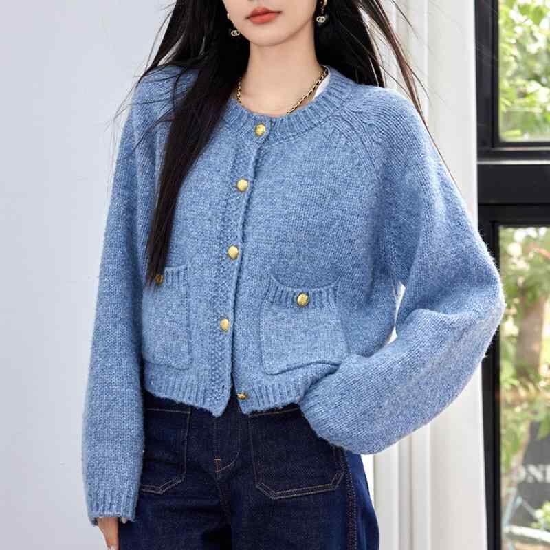 秋服 レディース ファッション オシャレ カワイイ シンプル 大人カワイイ 大きいサイズ ニットカーディガン ジャケット アウターウェア セーター トップス