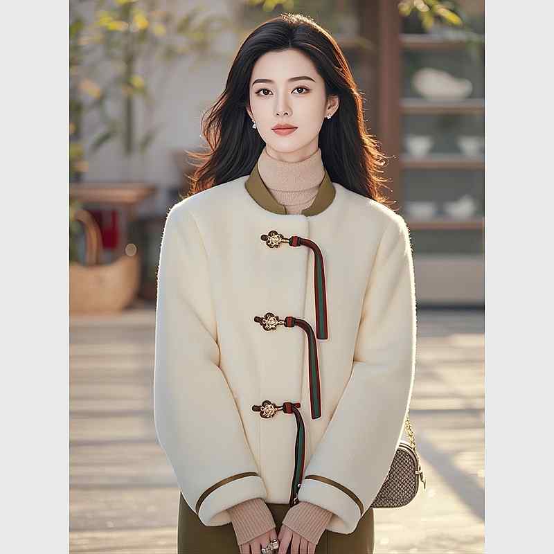 秋服 レディース ファッション オシャレ カワイイ シンプル 大人カワイイ 大きいサイズ 白 ベルベット ジャケット フェミニン ハイエンド フレグランス トップス