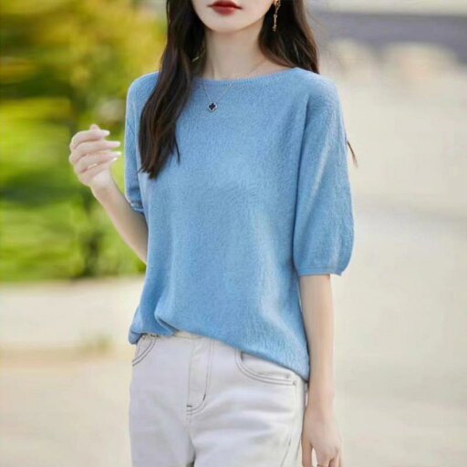 秋服 レディース ファッション オシャレ カワイイ シンプル 大人カワイイ 大きいサイズ フレンチ ラウンドネック 半袖 T シャツ カジュアル トップス 秋服 レディース ファッション オシャレ カワイイ シンプル 大人カワイイ 大きいサイズ フレンチ ラウンドネック 半袖 T シャツ カジュアル トップス