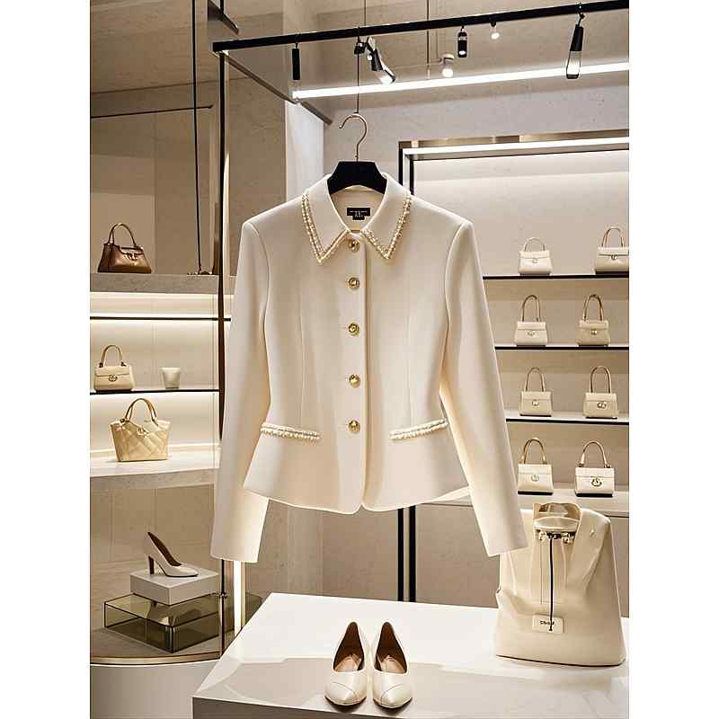 秋服 レディース ファッション オシャレ カワイイ シンプル 大人カワイイ 大きいサイズ ハイエンド スリム 白 ウエスト トップス