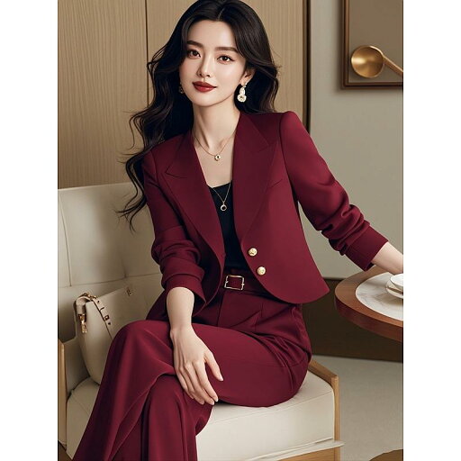 秋服 レディース ファッション オシャレ カワイイ シンプル 大人カワイイ 大きいサイズ ハイエンド ワイン レッド スーツ ジャケット パンツ 秋服 レディース ファッション オシャレ カワイイ シンプル 大人カワイイ 大きいサイズ ハイエンド ワイン レッド スーツ ジャケット パンツ
