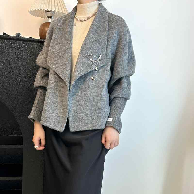 秋服 レディース ファッション オシャレ カワイイ シンプル 大人カワイイ 大きいサイズ ハイエンド ウール コート 韓国スタイル カジュアル