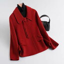 秋服 レディース ファッション オシャレ カワイイ シンプル 大人カワイイ 大きいサイズ ディスク バックル タッセル ウール コート ゆったり
