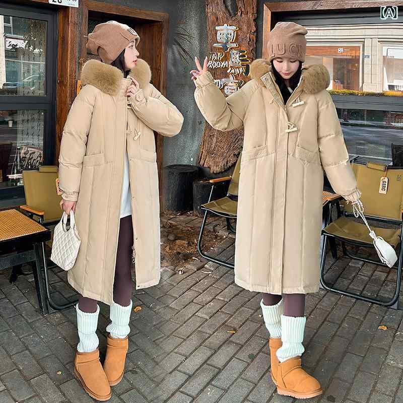 秋服 レディース ファッション オシャレ カワイイ シンプル 大人カワイイ 大きいサイズ ダウン ジャケット ミドル丈 韓国スタイル 綿 コート