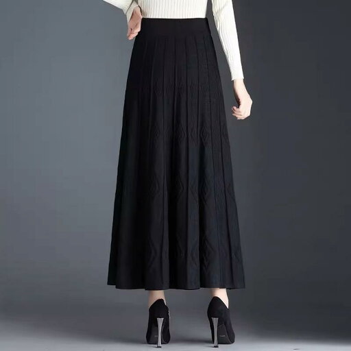 秋服 レディース ファッション オシャレ カワイイ シンプル 大人カワイイ 大きいサイズ ハイウエスト ニット Aライン スカート ミドル丈 裾 ワン ステップ 秋服 レディース ファッション オシャレ カワイイ シンプル 大人カワイイ 大きいサイズ ハイウエスト ニット Aライン スカート ミドル丈 裾 ワン ステップ