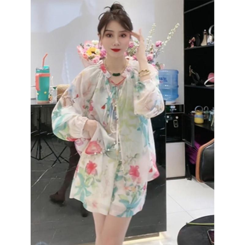 秋服 レディース ファッション オシャレ カワイイ シンプル 大人カワイイ 大きいサイズ スーツ プリント 日焼け防止 シャツ カジュアル パンツ スリム