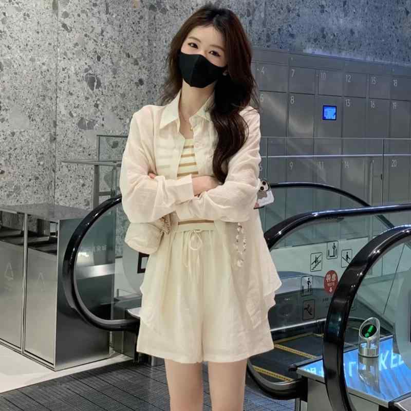 秋服 レディース ファッション オシャレ カワイイ シンプル 大人カワイイ 大きいサイズ 服 ゆったり 日焼け防止 シャツ ワイド レッグ パンツ ツーピース カジュアル スーツ