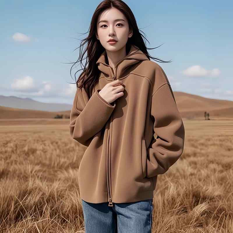 秋服 レディース ファッション オシャレ カワイイ シンプル 大人カワイイ 大きいサイズ ブラウン カジ..