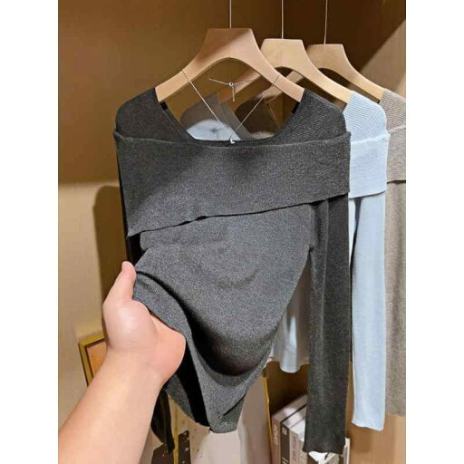 秋服 レディース ファッション オシャレ カワイイ シンプル 大人カワイイ 大きいサイズ ダーク グレー スリムフィット インナー セーター トップス 秋服 レディース ファッション オシャレ カワイイ シンプル 大人カワイイ 大きいサイズ ダーク グレー スリムフィット インナー セーター トップス