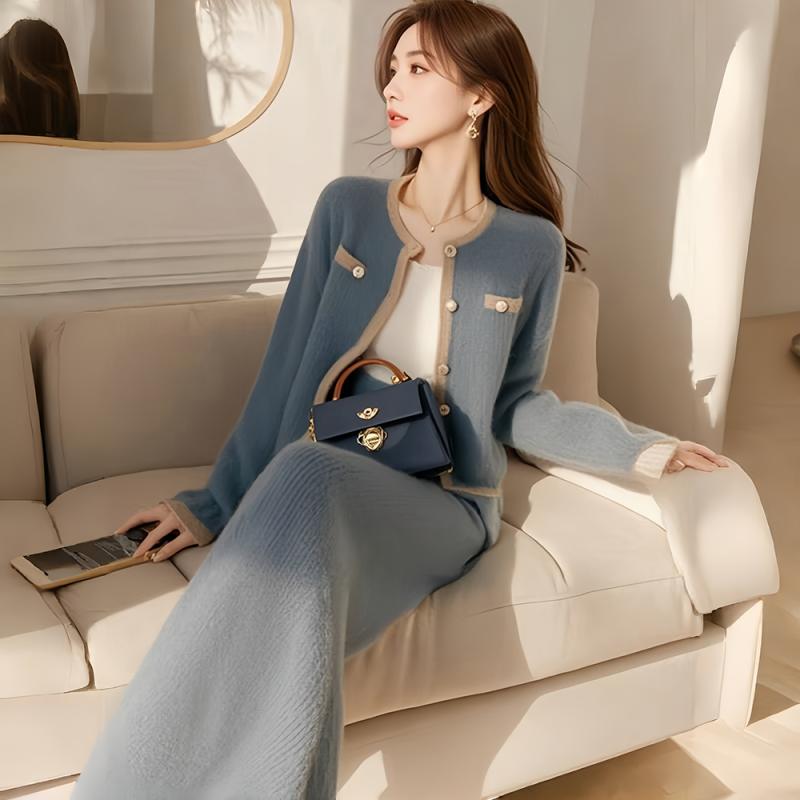 秋服 レディース ファッション オシャレ カワイイ シンプル 大人カワイイ 大きいサイズ ブルー ジャケット ハイエンド トップス