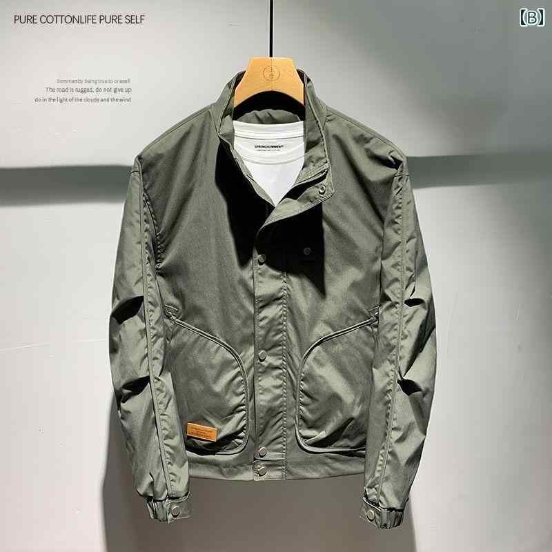 秋冬 コーデ メンズ 服 シンプル ファッション オシャレ 大人 かっこいい 大きいサイズ ストリート 紳士服 ジャケット 綿 ワークウェア スリム