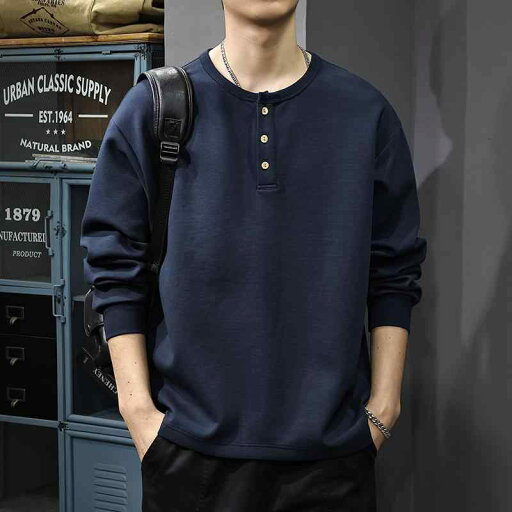 秋冬 コーデ メンズ 服 シンプル ファッション オシャレ 大人 かっこいい 大きいサイズ ストリート 紳士服 厚手 ヘンリー カラー スウェット シャツ トップス アメリカン レトロ 無地 ポロ シャツ 長袖 秋冬 コーデ メンズ 服 シンプル ファッション オシャレ 大人 かっこいい 大きいサイズ ストリート 紳士服 厚手 ヘンリー カラー スウェット シャツ トップス アメリカン レトロ 無地 ポロ シャツ 長袖