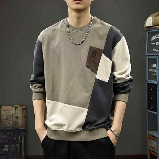 秋冬 コーデ メンズ 服 シンプル ファッション オシャレ 大人 かっこいい 大きいサイズ ストリート 紳士服 カラー ブロック ポケット スウェット シャツ 厚手 ラウンドネック アメカジ ジャケット 秋冬 コーデ メンズ 服 シンプル ファッション オシャレ 大人 かっこいい 大きいサイズ ストリート 紳士服 カラー ブロック ポケット スウェット シャツ 厚手 ラウンドネック アメカジ ジャケット