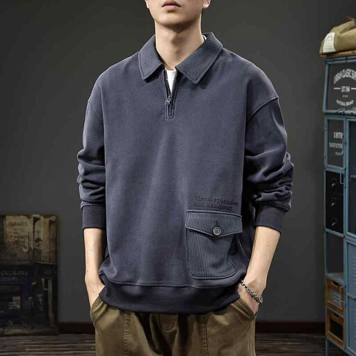 秋冬 コーデ メンズ 服 シンプル ファッション オシャレ 大人 かっこいい 大きいサイズ ストリート 紳士服 ベルベット セーター アメカジ 長袖 ポロ シャツ ヘビー ポケット トップス 秋冬 コーデ メンズ 服 シンプル ファッション オシャレ 大人 かっこいい 大きいサイズ ストリート 紳士服 ベルベット セーター アメカジ 長袖 ポロ シャツ ヘビー ポケット トップス