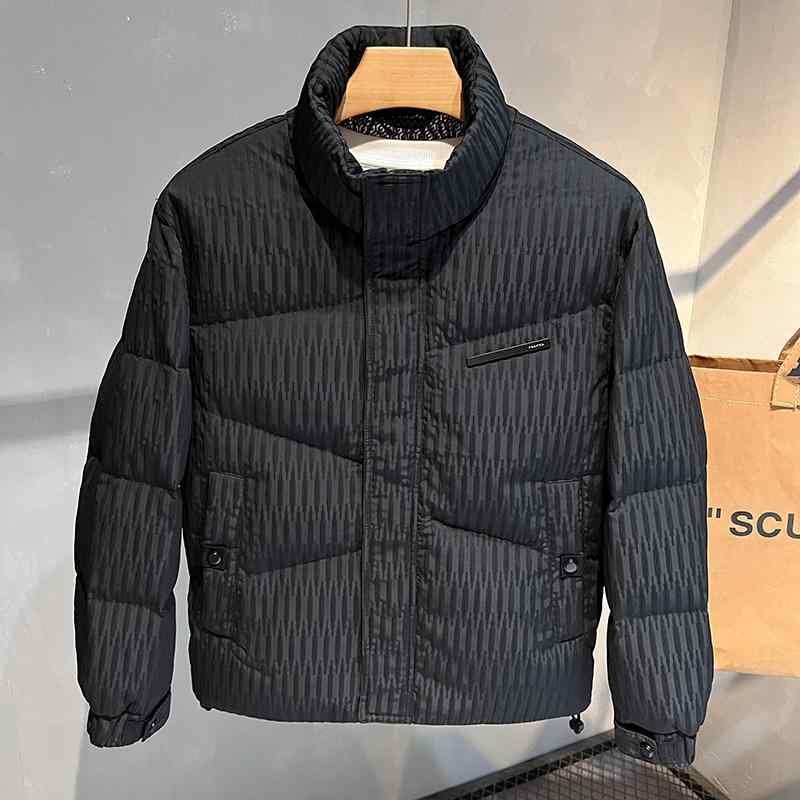 秋冬 コーデ メンズ 服 シンプル ファッション オシャレ 大人 かっこいい 大きいサイズ ストリート 紳士服 スタンドカラー ダウン ジャケット スリム ホワイトダックダウン 暖かい カジュアル