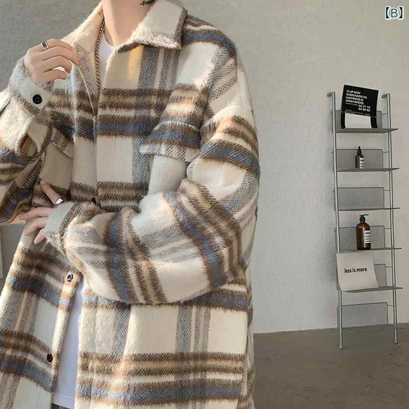 秋冬 コーデ メンズ 服 シンプル ファッション オシャレ 大人 かっこいい 大きいサイズ ストリート 紳士服 ウール ジャケット カップル ヘビー カジュアル