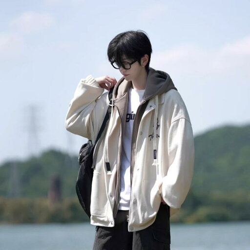 秋冬 コーデ メンズ 服 シンプル ファッション オシャレ 大人 かっこいい 大きいサイズ ストリート 紳士服 フェイク ツーピース フード付き ジャケット レトロ 秋冬 コーデ メンズ 服 シンプル ファッション オシャレ 大人 かっこいい 大きいサイズ ストリート 紳士服 フェイク ツーピース フード付き ジャケット レトロ