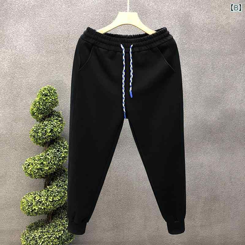 秋冬 コーデ メンズ 服 シンプル ファッション オシャレ 大人 かっこいい 大きいサイズ ストリート 紳士服 無地 スウェット パンツ 白 ズボン スポーツ カジュアル パンツ