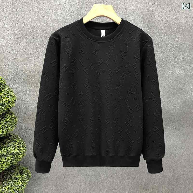 秋冬 コーデ メンズ 服 シンプル ファッション オシャレ 大人 かっこいい 大きいサイズ ストリート 紳士服 シンプル ラウンドネック スウェット シャツ 快適 カジュアル 長袖 T シャツ ファッション トップス