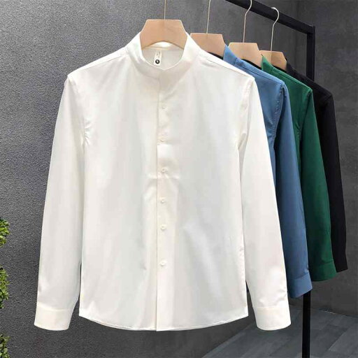 秋冬 コーデ メンズ 服 シンプル ファッション オシャレ 大人 かっこいい 大きいサイズ ストリート 紳士服 長袖 スーツ スタンドカラー 白 シャツ ミッド マウンテン カラー 秋冬 コーデ メンズ 服 シンプル ファッション オシャレ 大人 かっこいい 大きいサイズ ストリート 紳士服 長袖 スーツ スタンドカラー 白 シャツ ミッド マウンテン カラー