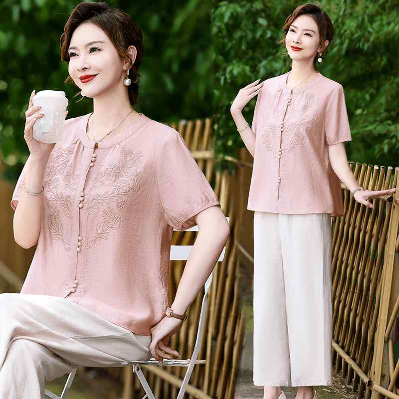 Rakuten - 秋服 コーデ レディース ファッション オシャレ カワイイ シンプル 大人カワイイ 大きいサイズ シック ウエスタン スーツ カジュアル トップス ワイド パンツ ゆったり 2点 セット