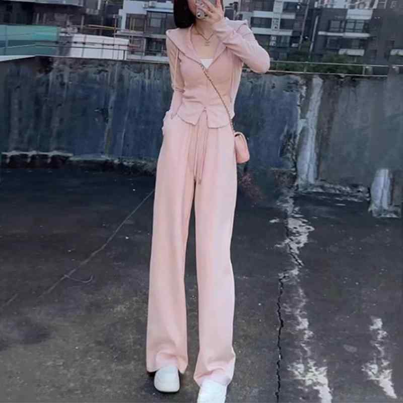 秋服 コーデ レディース ファッション オシャレ カワイイ シンプル 大人カワイイ 大きいサイズ スーツ カジュアル ワイド レッグ パンツ 2点 セット