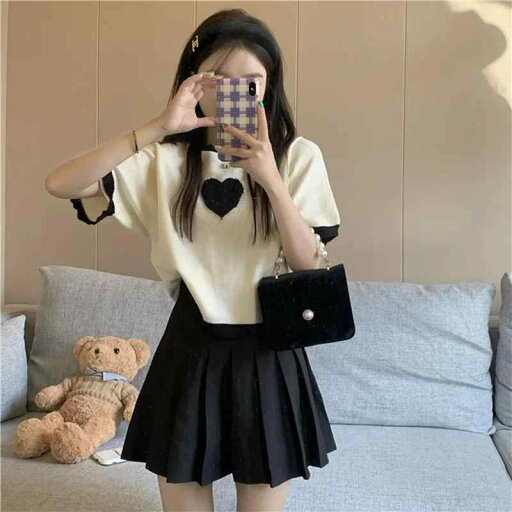 秋服 コーデ レディース ファッション オシャレ カワイイ シンプル 大人カワイイ 大きいサイズ 子供 カレッジ T シャツ プリーツスカート 2点 セット 秋服 コーデ レディース ファッション オシャレ カワイイ シンプル 大人カワイイ 大きいサイズ 子供 カレッジ T シャツ プリーツスカート 2点 セット