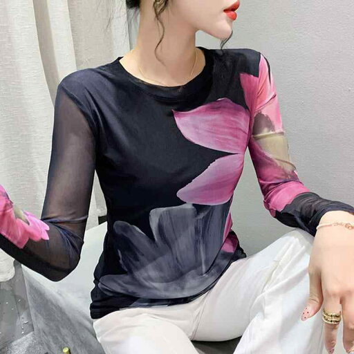 秋冬 コーデ レディース ファッション オシャレ 服 カワイイ シンプル 大人カワイイ 大きいサイズ 西洋風 メッシュ レイヤリング シャツ スリム 長袖 T トップス 秋冬 コーデ レディース ファッション オシャレ 服 カワイイ シンプル 大人カワイイ 大きいサイズ 西洋風 メッシュ レイヤリング シャツ スリム 長袖 T トップス