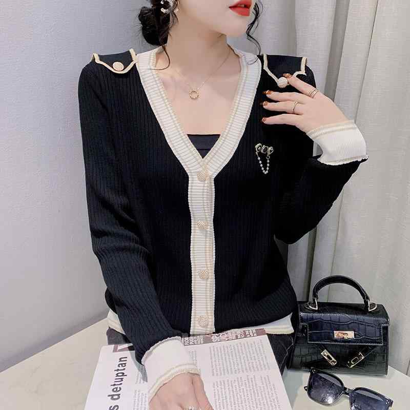 秋冬 コーデ レディース ファッション オシャレ 服 カワイイ シンプル 大人カワイイ 大きいサイズ Vネック ショルダーバック ル 長袖 ニット カーディガン セーター ジャケット