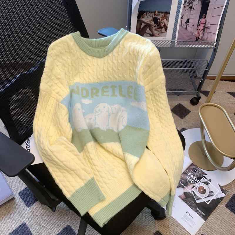 秋冬 コーデ レディース ファッション オシャレ 服 カワイイ シンプル 大人カワイイ 大きいサイズ ソフト ウサギ セーター ミルキー ゆったり